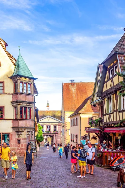 Tarihi Şehir Riquwihr Alsace Fransa — Stok fotoğraf