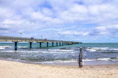 Graal Mueritz 'de Plaj, Mecklenburg Vorpommern, Almanya 