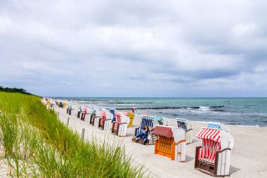 Graal Mueritz 'de Plaj, Mecklenburg Vorpommern, Almanya 