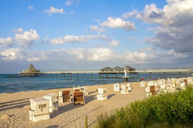 Heringsdorf, Mecklenburg Vorpommern, Almanya 'da Plaj 