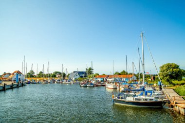 Marina, Hiddensee, Ada Hiddensee, Mecklenburg Vorpommern, Almanya 