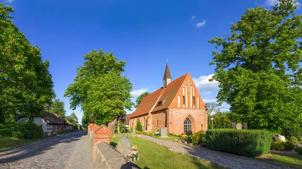 Church Katzow Mecklenburg Vorpommern Németország — Stock Fotó