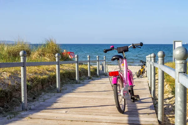 Dětské Kolo Pláži Baltské Moře Německo — Stock fotografie