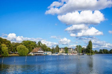 Mueritz Gölü, Roebel an der Mueritz, Mecklenburg Vorpommern, Almanya 