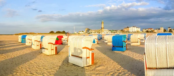 Strand Warnemuende Rostock Tyskland — Stockfoto