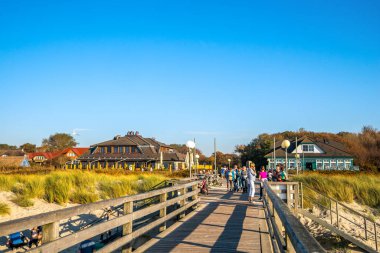 Wustrow 'da Plaj, Baltık Denizi, Almanya 