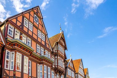 Celle 'deki Pazar Yeri, Aşağı Saksonya, Almanya 