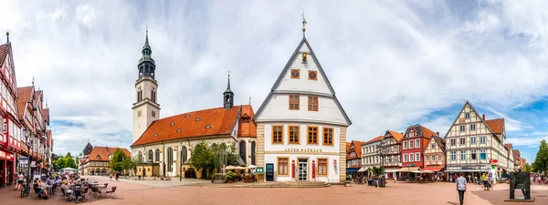 Market Place Celle Baixa Saxónia Alemanha — Fotografia de Stock