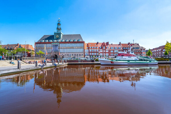 Marina in Emden, Lower Saxony, Germany 