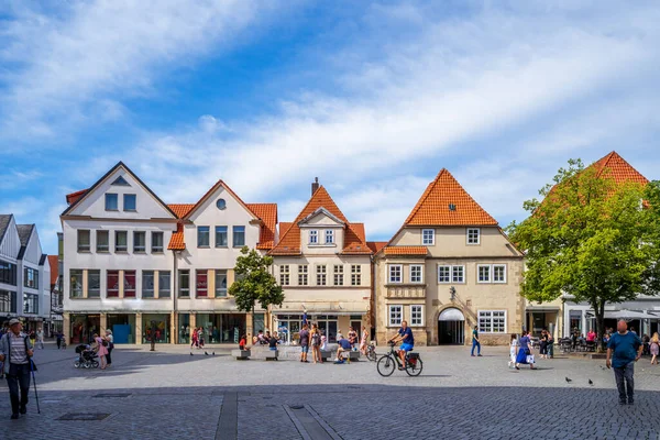 Rynek Hameln Niemcy — Zdjęcie stockowe