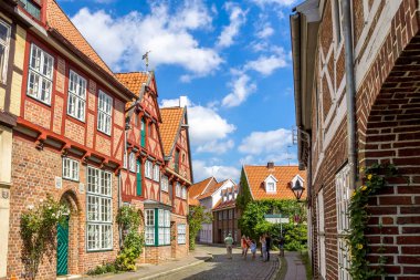 Tarihsel şehir Lueneburg, Aşağı Saksonya, Almanya 