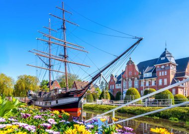 Yelkenli Gemi Friedericke von Papenburg, Aşağı Saksonya, Almanya 