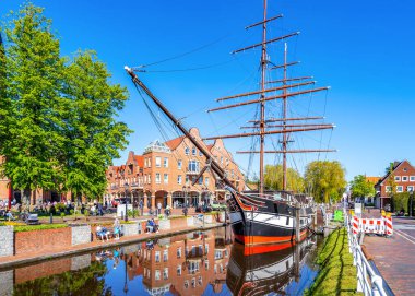 Yelkenli Gemi Friedericke von Papenburg, Aşağı Saksonya, Almanya 