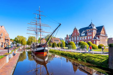Yelkenli Gemi Friedericke von Papenburg, Aşağı Saksonya, Almanya 