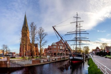 Yelkenli Gemi Friedericke von Papenburg, Aşağı Saksonya, Almanya 