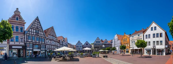 Marknadsplats Stadthagen Niedersachsen Tyskland — Stockfoto