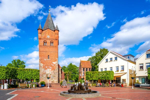 Marknadspanorama Över Westerstede Niedersachsen Tyskland — Stockfoto