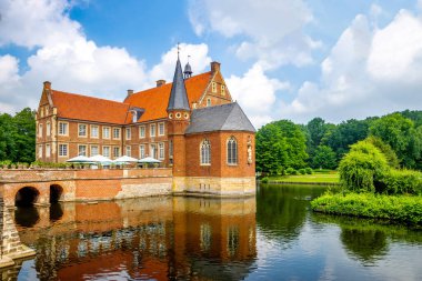 Muenster, Almanya 'daki Huelshoff Kalesi 