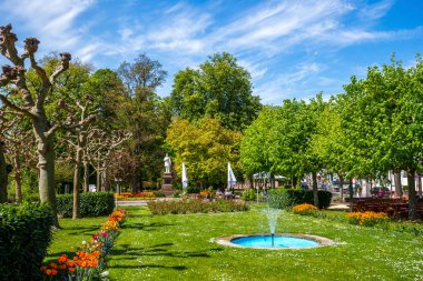 Tarihsel şehir Bad Ems, Lahn Vadisi, Almanya 