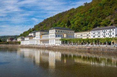 Tarihsel şehir Bad Ems, Lahn Vadisi, Almanya 