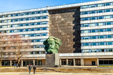 Karl Marx Anıtı, Chemnitz, Almanya 