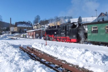 Fichtelberg Treni Erzgebirge, Almanya 