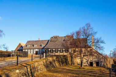 Freiberg 'de gümüş madeni, Saksonya, Almanya 