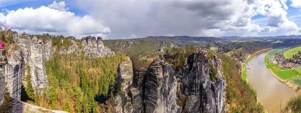 Elbsandsteingebirge Dresden Közelében Szászország Németország — Stock Fotó