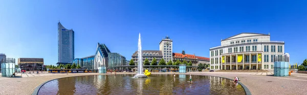 Πλατεία Αυγούστου Λειψία Σαξονία Γερμανία — Φωτογραφία Αρχείου