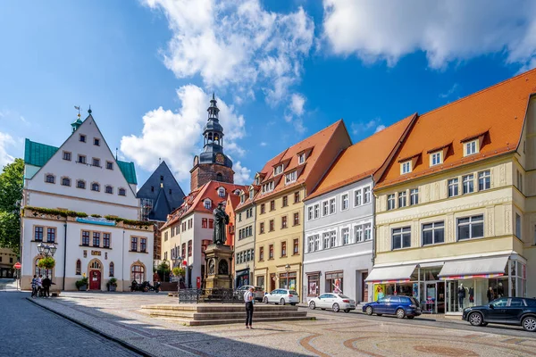 Market Lutherstadt Eisleben Alemania — Foto de Stock