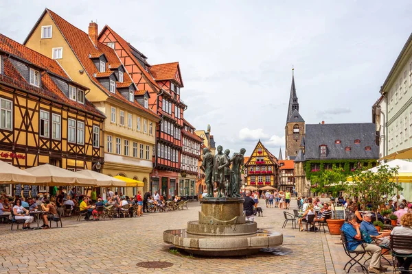 Historische Stad Quedlinburg Duitsland — Stockfoto