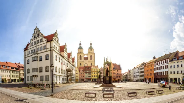 Marknadsplats Wittenberg Tyskland — Stockfoto