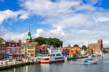 Marina, Flensburg 'da Schleswig, Almanya 