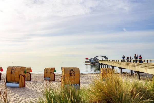 Strand Och Brygga Kellenhusen Tyskland — Stockfoto