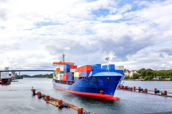 Handla Slussen Kiel Holtenau Nordsjön Östersjön Kanalen Kiel Schleswig Holstein — Stockfoto