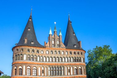 Holstentor, Luebeck, Holstein, Almanya  