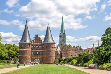 Holstentor, Luebeck, Holstein, Almanya  