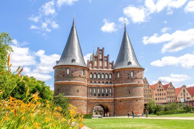 Holstentor, Luebeck, Holstein, Almanya  