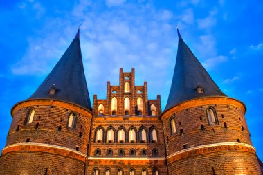 Holstentor, Luebeck, Holstein, Almanya  