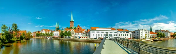Flusspromenade Lübeck Schleswig Holstein Deutschland — Stockfoto
