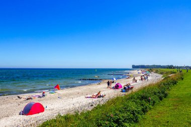 Maasholm, Holstein, Almanya 'da Plaj