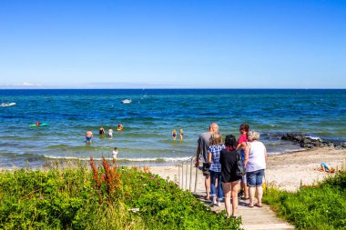 Maasholm, Holstein, Almanya 'da Plaj