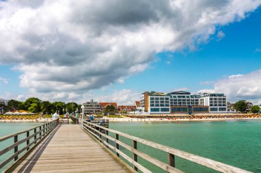 Beach Scharbeutz, Baltık Denizi, Almanya 
