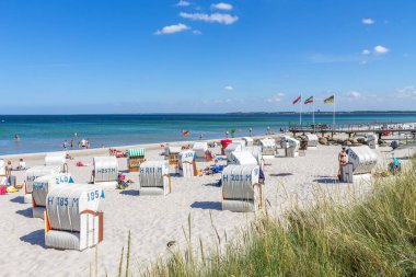 Beach Scharbeutz, Baltık Denizi, Almanya 
