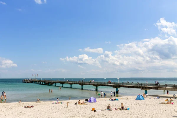 Plaża Scharbeutz Morze Bałtyckie Niemcy — Zdjęcie stockowe