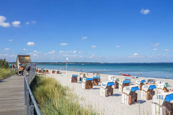 Pláž Scharbeutz Baltské Moře Německo — Stock fotografie