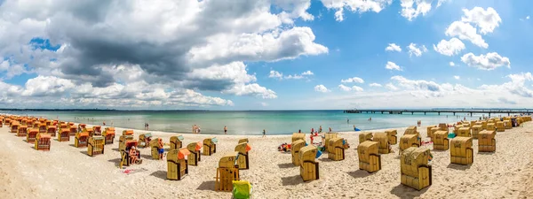 Pláž Scharbeutz Baltské Moře Německo — Stock fotografie