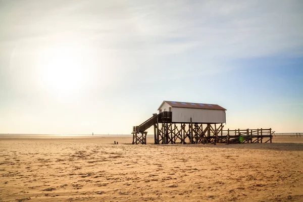 Plaża Sankt Peter Ording Schleswig Holstein Niemcy — Zdjęcie stockowe