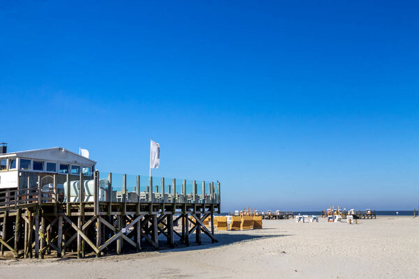 Beach in Sankt Peter Ording, Schleswig Holstein, Germany 