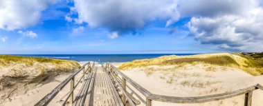 Almanya 'nın kuzeyinde, Sylt, Holstein eyâletinde plaj 